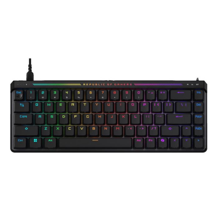 ASUS Keyboard mechanical ROG Falchion Ace HFX, 68key, HFX Magnetic Switches, USB-A, EN/UK, RGB, black