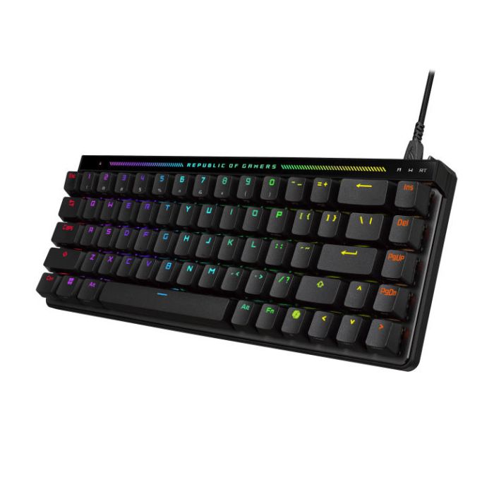 ASUS Keyboard mechanical ROG Falchion Ace HFX, 68key, HFX Magnetic Switches, USB-A, EN/UK, RGB, black