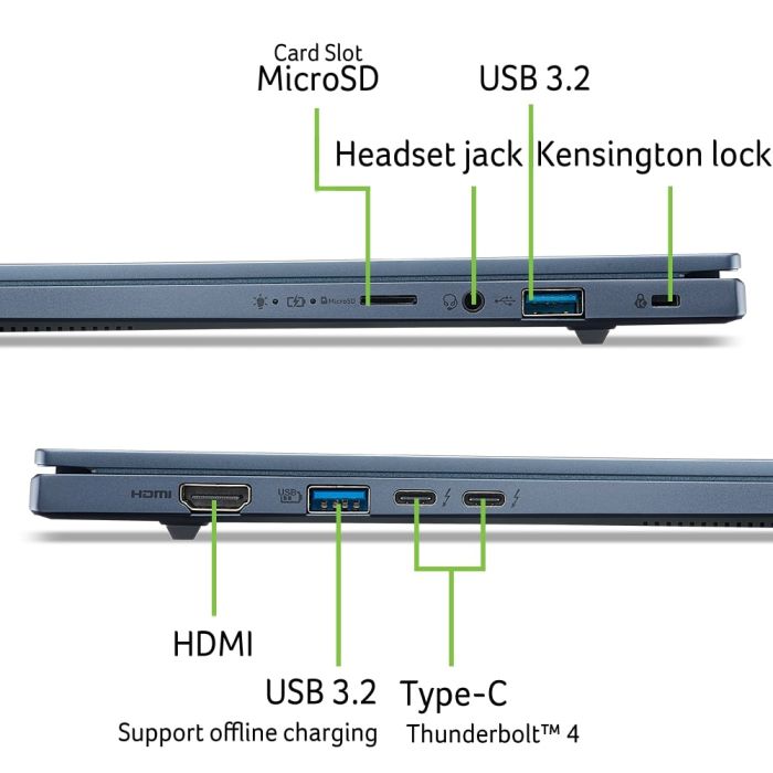 Acer Notebook Swift Go 14 SFG14-75 14" WUXGA OLED, Intel U7-258V, 32GB, F1TB, UMA, Win11, blue