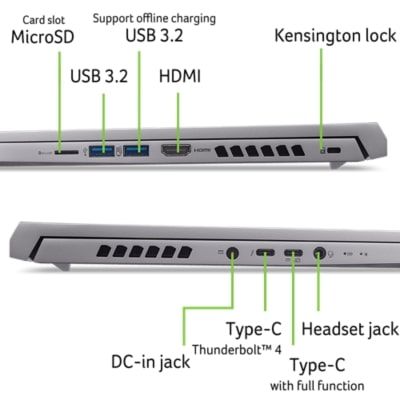 Acer Notebook Predator Triton Neo 16 PTN16-51 16" WQXGA, Intel U9-185H, 32GB, F1TB, NVD4060-8, Lin, silver
