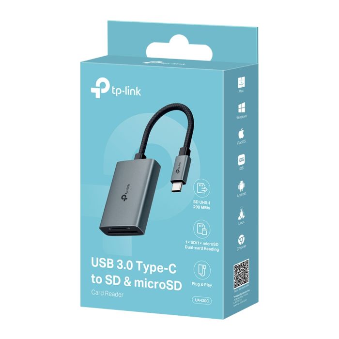 USB-Концентратор     1xSD, 1x-microSD, USB TypeC TP-Link UA430C