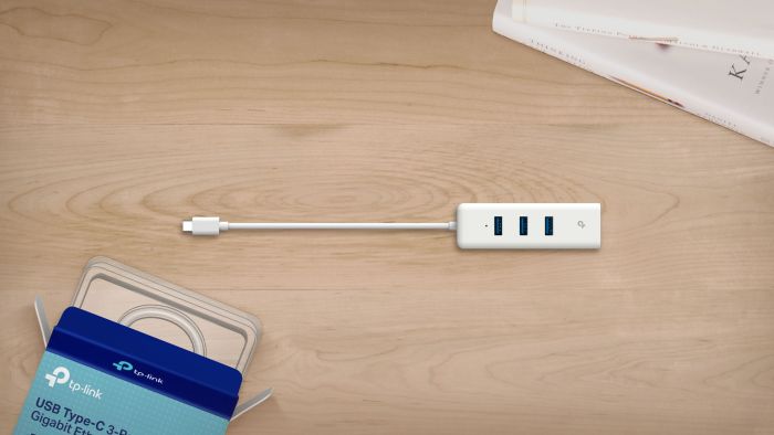 Мережевий адаптер TP-LINK UE330С 1xGE, 3xUSB3.0, USB-С