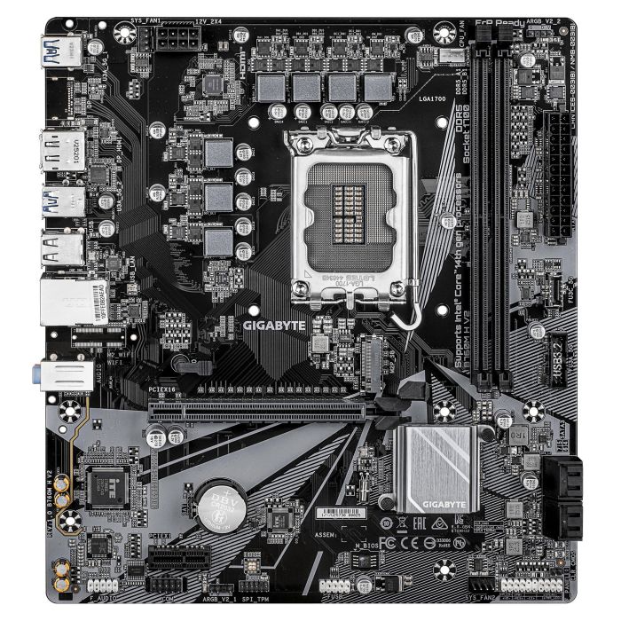GIGABYTE Motherboard B760M H V2 s1700 B760 2xDDR4 M.2 HDMI DP mATX