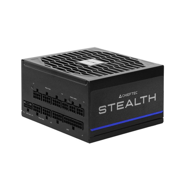CHIEFTEC PSU Stealth (1000W), >92%, 80+ Platinum, 135mm FDB, 1xMB 24pin(20+4), 2xCPU 8pin(4+4), 2xMolex, 10xSATA, 3xPCIe 8pin(6+2), 1xPCIe GEN5 16pin, Fully Modular