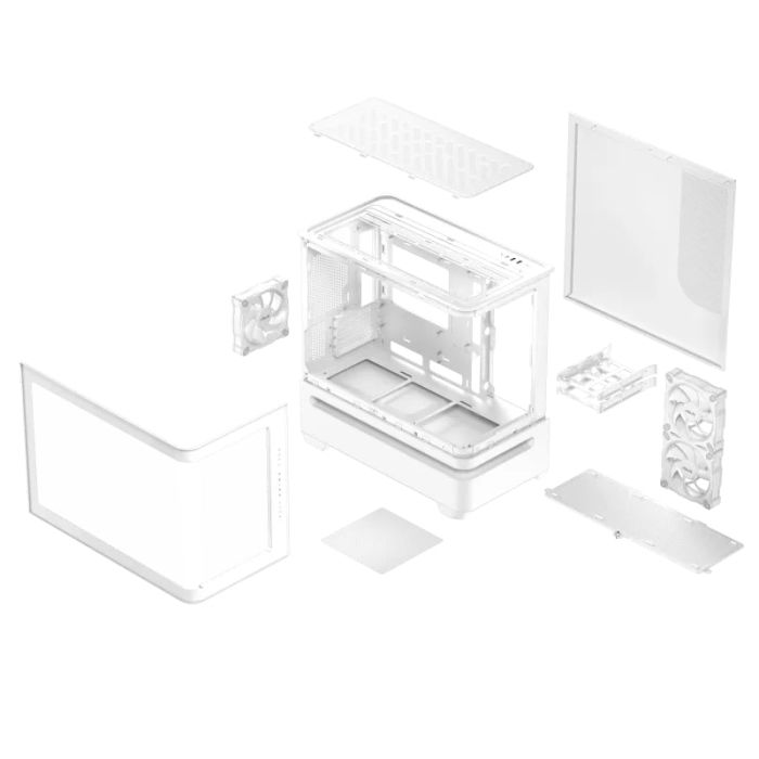 Корпус  Prime AP202 Tempered Glas ARGB, без БЖ, 2xUSB3.2, 1xUSB Type-C, Tempered Glass side, mATX, білий ASUS 90DC00P3-B19000