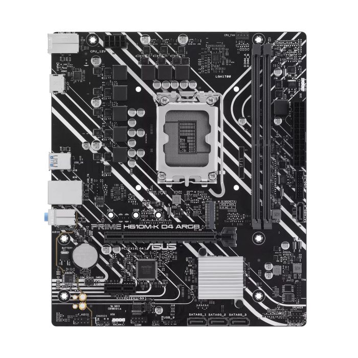 Материнcкая плата ASUS PRIME H610M-K D4 ARGB s1700 H610 2xDDR4 M.2 HDMI D-Sub mATX ARGB