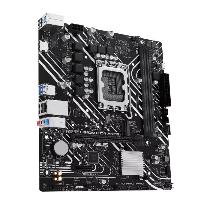 Материнcкая плата ASUS PRIME H610M-K D4 ARGB s1700 H610 2xDDR4 M.2 HDMI D-Sub mATX ARGB