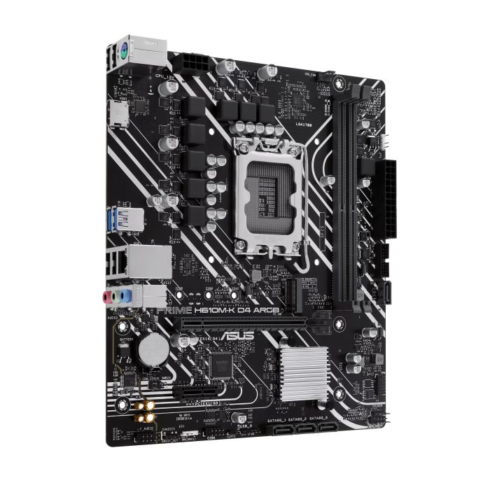 Материнcкая плата ASUS PRIME H610M-K D4 ARGB s1700 H610 2xDDR4 M.2 HDMI D-Sub mATX ARGB
