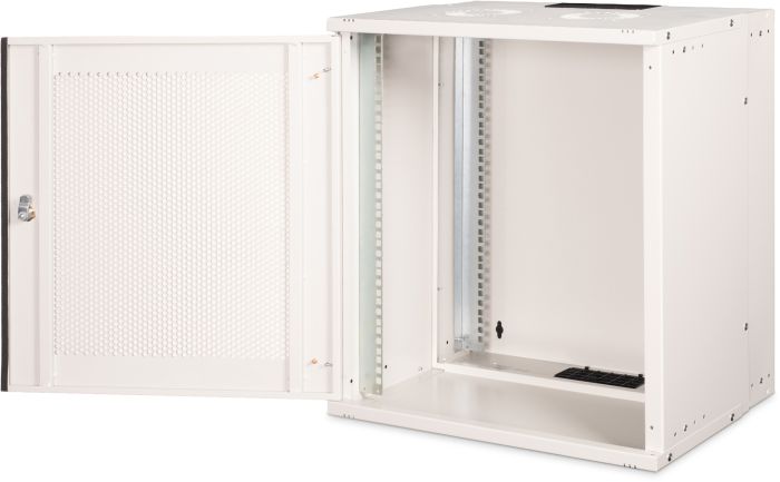 Шкаф DIGITUS 19", 12U, SOHO PRO, перфорированная дверь, 540x400 мм, 60кг максимально, серый