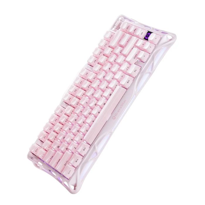 Клавіатура механічна GravaStar Mercury K1 80keys, GravaStar x Kailh Cheery Pink, EN, BT/WL/USB, Sakura Pink
