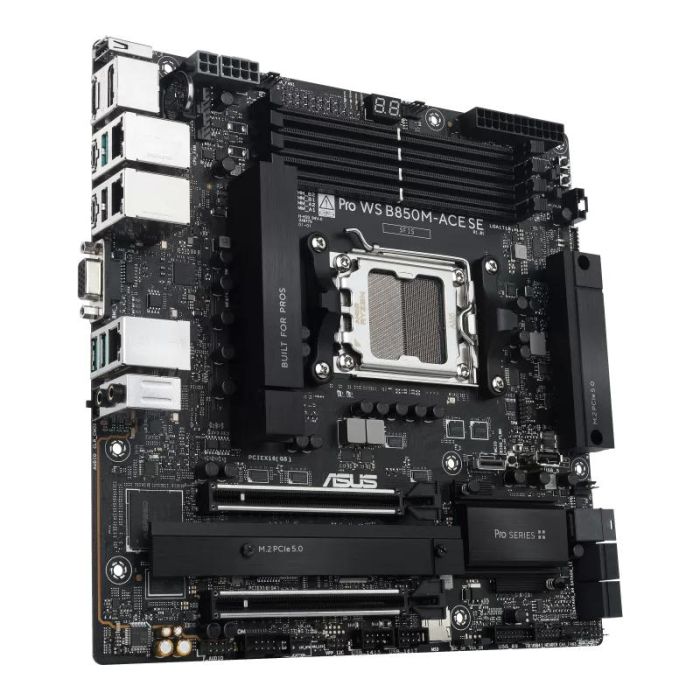 ASUS Motherboard PRO WS B850M-ACE SE sAM5 B850 4xDDR5 M.2 HDMI DP D-Sub USB Type-C mATX