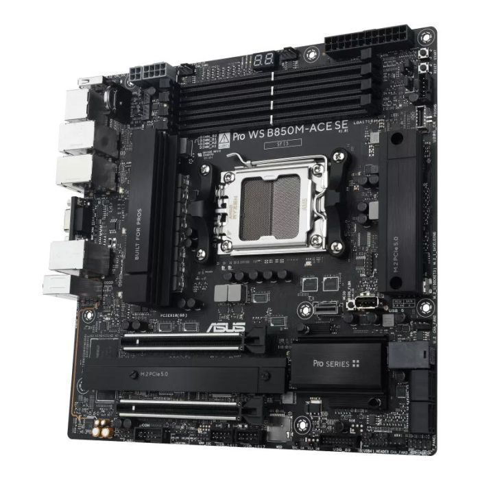 ASUS Motherboard PRO WS B850M-ACE SE sAM5 B850 4xDDR5 M.2 HDMI DP D-Sub USB Type-C mATX
