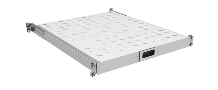 Полиця ZPAS 19", 1U, висувна, глибиною 450-550 мм, сіра