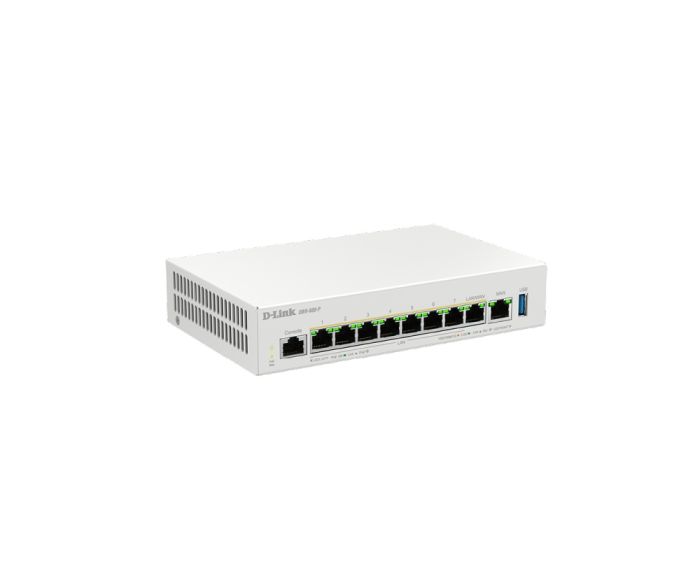 Мультисервисный Маршрутизатор  , 7x2.5GE LAN PoE, 1x2.5GE LAN/WAN PoE, 1x2.5GE WAN, 1xUSB 3.0, 120Вт D-Link DBR-600-P