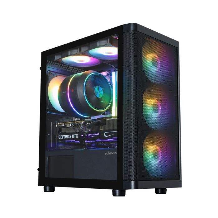 Корпус Zalman M4 SE без БП, 1xUSB3.0, 2xUSB2.0, 6x120мм FRGB, VGA 320мм, LCS ready, TG Side Panel, mATX, чорний