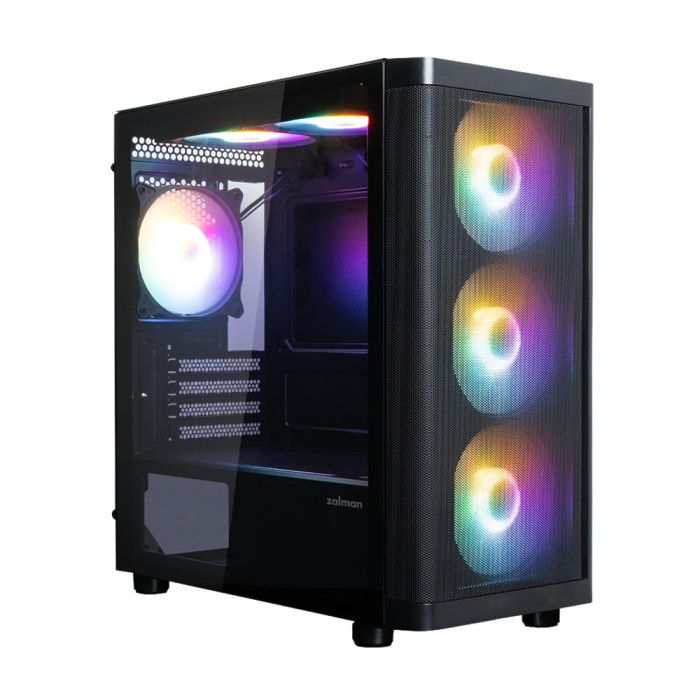 Корпус Zalman M4 SE без БП, 1xUSB3.0, 2xUSB2.0, 6x120мм FRGB, VGA 320мм, LCS ready, TG Side Panel, mATX, чорний