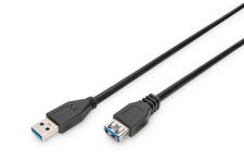 Кабель ASSMANN USB 3.0 (AM/AF) 3.0м, чорний