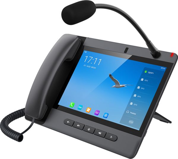 Телефон IP Fanvil A320i-Black 2xGE LAN, Wi-Fi, 20 SIP линий, 116 DSS клавиш, BT5.0, Android 9.0, PoE, 10.1" цветной Touch Screen, камера 8Mp, микрофон-гусак, черный