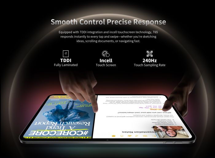 Планшет Teclast T65 13.4" 8ГБ, 128ГБ, LTE, 8000мА•год, Android, сірий