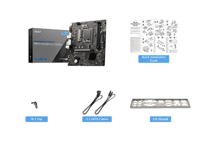 Материнcкая плата MSI PRO H610M-G DDR4 s1700 H610 2xDDR4 M.2 HDMI DP D-Sub mATX