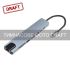 Хаб 2E USB-С > USB-A 2.0/USB-A 3.0/2xUSB-C PD/HDMI/microSD/SD/Ethernet, 0.13м, серый