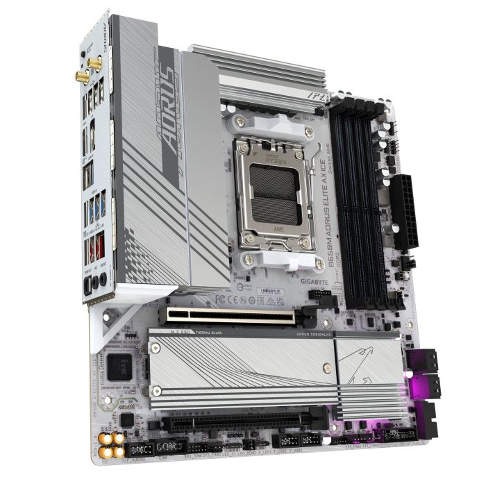 Материнская плата GIGABYTE B650M A ELITE AX ICE sAM5 B650 4xDDR5 M.2 HDMI DP Wi-Fi mATX