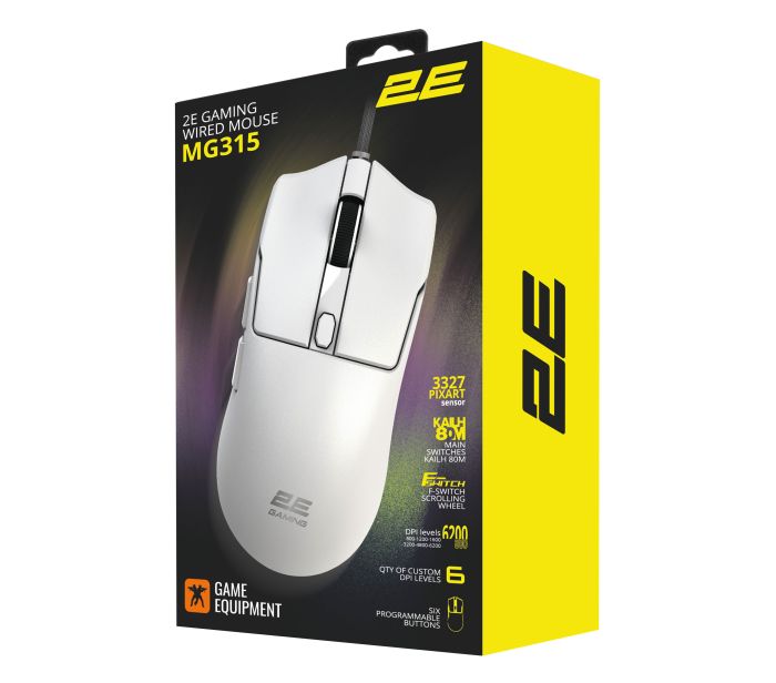 Миша 2E GAMING MG315, USB-A, білий