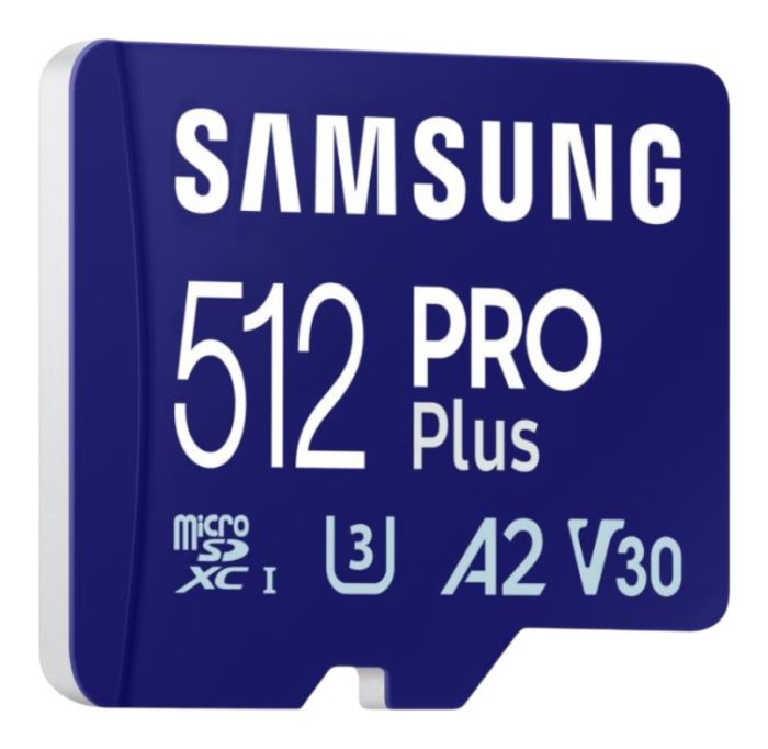 Карта пам'яті Samsung microSDXC    512GB C10 UHS-I R180MB/s PRO Plus + SD
