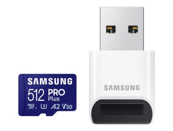Карта пам'яті Samsung microSDXC    512GB C10 UHS-I R180MB/s PRO Plus + SD
