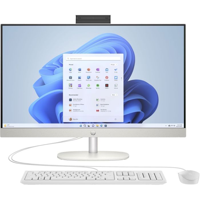 Комп'ютер персональний моноблок HP All-in-One 27" FHD IPS AG, Intel U7-155U, 16GB, F1TB, UMA, WiFi, кл+м, DOS, білий