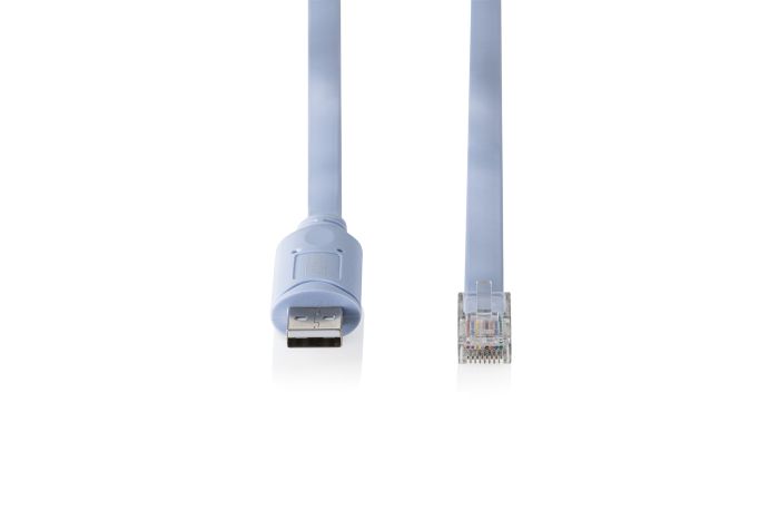 DIGITUS USB to RJ45 Console Cable 1.8m FT232RNLchipset, light blue, switch, router