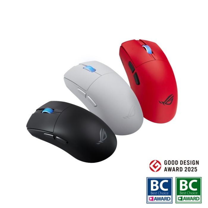 Мышь ASUS ROG Harpe II Ace, USB-A/WL/BT, красный