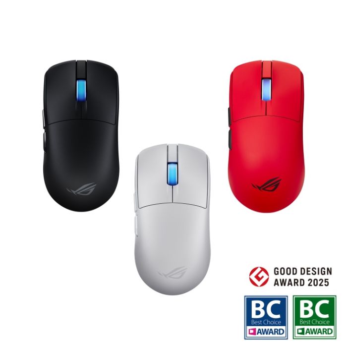 Мышь ASUS ROG Harpe II Ace, USB-A/WL/BT, красный