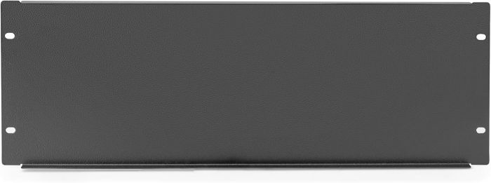 2U blank panel color black (RAL 9005)
