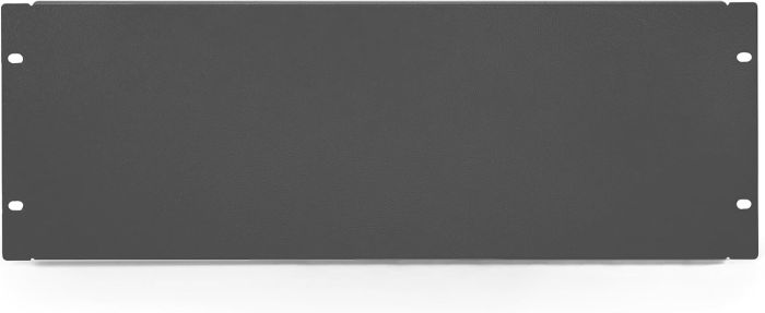 2U blank panel color black (RAL 9005)