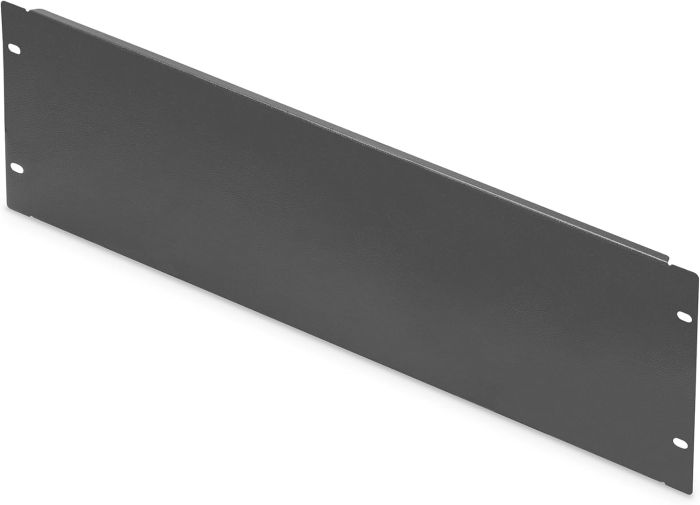 2U blank panel color black (RAL 9005)