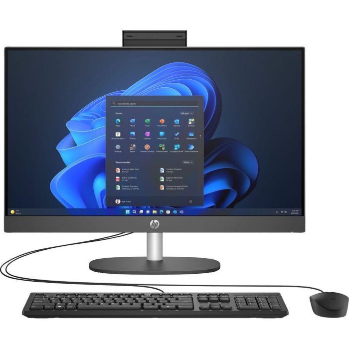 Комп'ютер персональний моноблок HP 240-G10 23.8" FHD IPS AG, Intel U5-125U, 8GB, F512GB, UMA, WiFi, кл+м, DOS, чорний