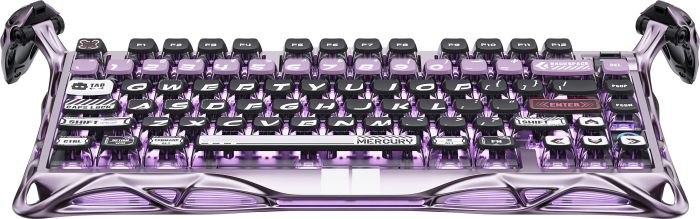 Клавіатура магнітна GravaStar Mercury V75 Pro 80keys, GravaStar x Gateron Jade Gaming, USB-A, 8k, RGB, Iron Purple