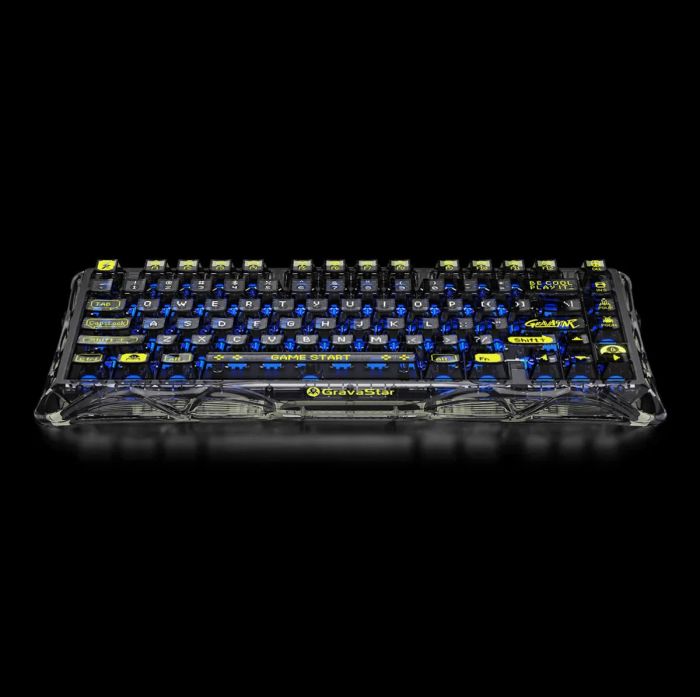Клавіатура механічна GravaStar Mercury K1 Lite 80keys, GravaStar x BSUN Grey, BT/WL/USB, чорний