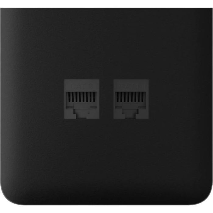 Бічна панель для вбудованої інтернет-розетки Ajax SideCover LAN Vertical чорна (126220.319.BL)