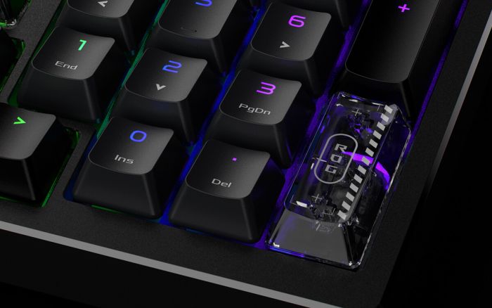 Клавіатура механічна ASUS ROG Azoth 96 HE, 96key, HFX V2 Magnetic Switches, USB-A/WL/BT, EN, RGB, чорний