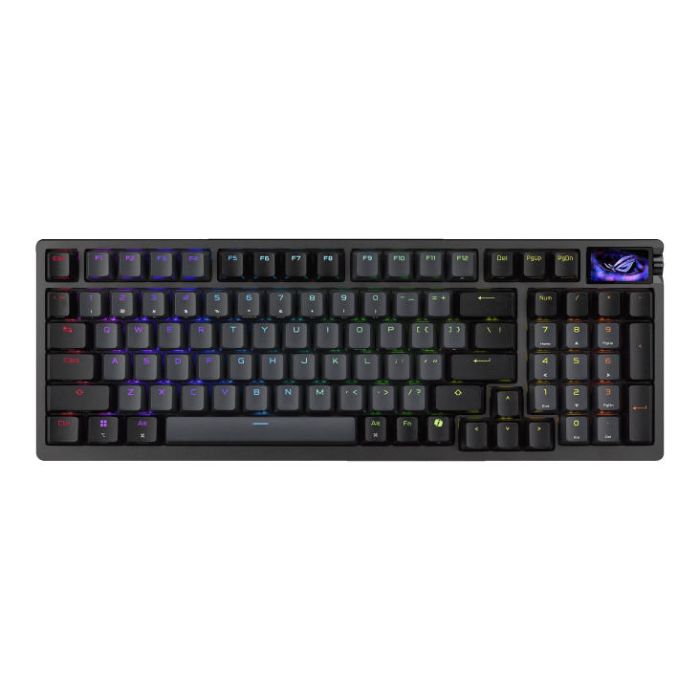 Клавіатура механічна ASUS ROG Azoth 96 HE, 96key, HFX V2 Magnetic Switches, USB-A/WL/BT, EN, RGB, чорний