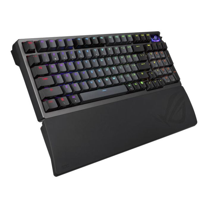 Клавіатура механічна ASUS ROG Azoth 96 HE, 96key, HFX V2 Magnetic Switches, USB-A/WL/BT, EN, RGB, чорний