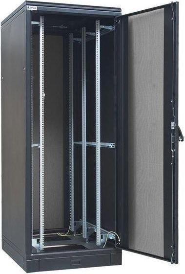 Шафа ZPAS 19", 42U, SZB IT, передні скляні двері, 800x1000 мм, максимально 1500кг, чорна