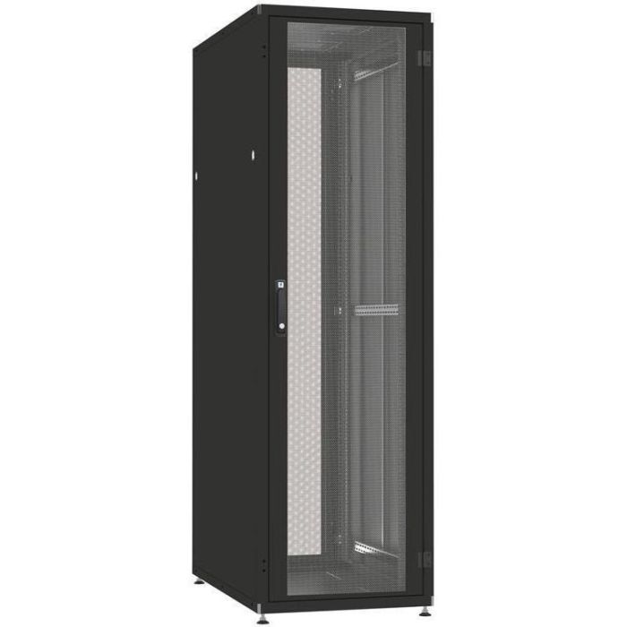 Шафа ZPAS 19", 42U, SZB IT, одностулкові передні та задні перфоровані двері, 600x600 мм, максимально 1500кг, чорна