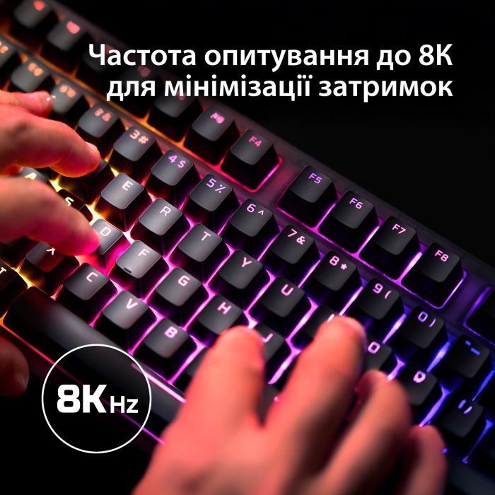 Клавиатура механическая HyperX Alloy Origins 2 1800 103key, Red, USB-A, Hot-Swap, EN/UA, RGB, черный