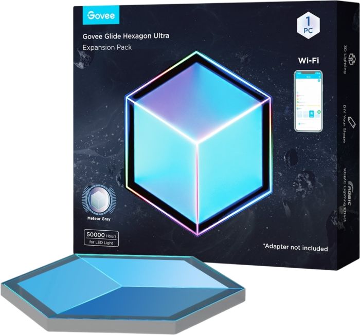 Govee H106A Glide Hexagon Light Panels Ultra expansion pack, 1шт, RGBIC, WI-FI/Bluetooth