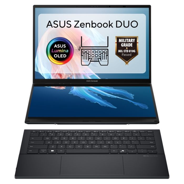 Ноутбук ASUS Zenbook Duo UX8406CA-QL047X 14" FHD Touch OLED, Intel Ultra 9 285H, 32GB, F2TB, UMA, Win11P, Сірий