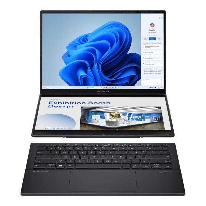 Ноутбук ASUS Zenbook Duo UX8406CA-QL047X 14" FHD Touch OLED, Intel Ultra 9 285H, 32GB, F2TB, UMA, Win11P, Сірий