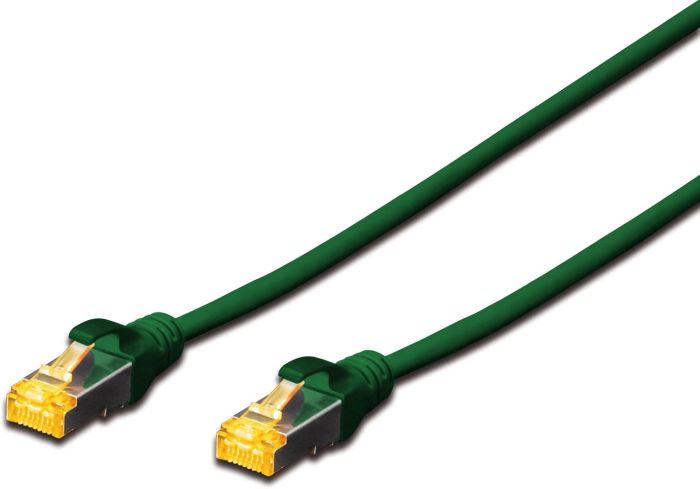 DIGITUS CAT 6A S-FTP patch cord, Cu, LSZH AWG 26/7, length 0.25 m, color green